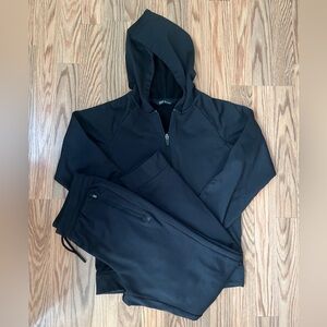 DSG Boys Sweatpants and Zipper Sweatshirt – Size Large - Black